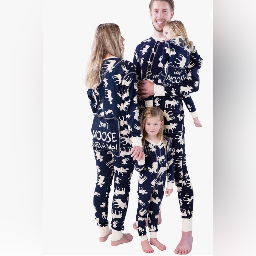 Lazy One “Don’t Moose With Me” Flapjack onesie PJs, Sz 10